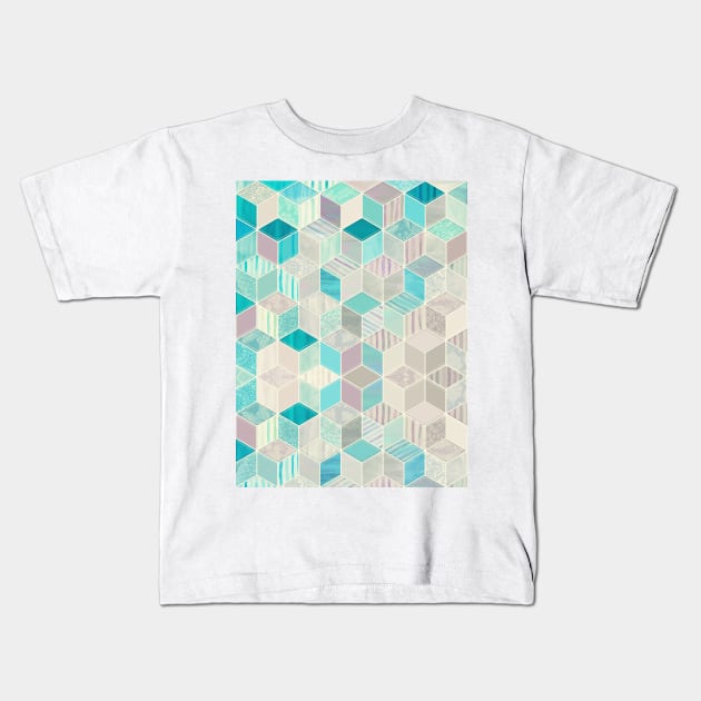 Vacation Patchwork Kids T-Shirt by micklyn